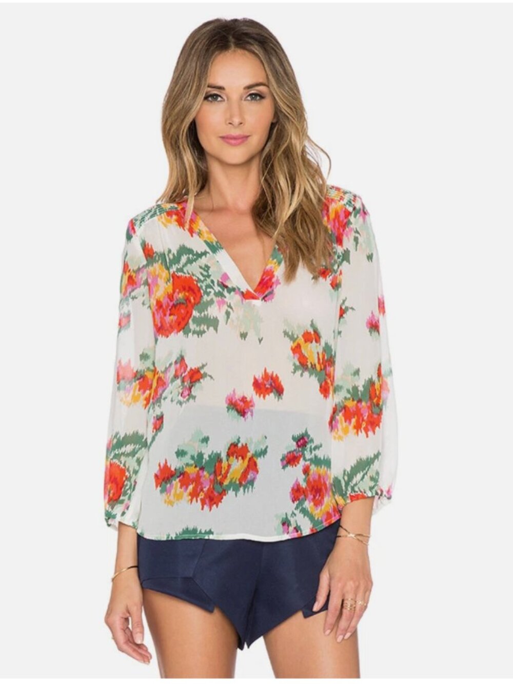 Joie Silk Floral Blouse (Small)